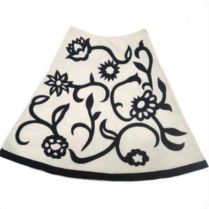 WHBM White Woven Skirt